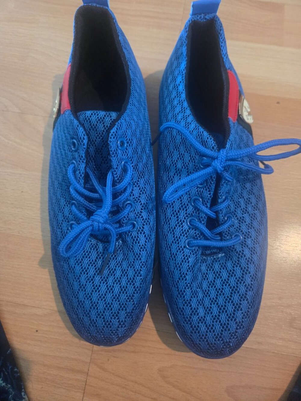 Blue Lace up Mesh Mens Shoes Size 10 New without box